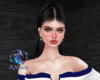 Blue off shoulder
