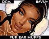 K~ Purple Fur Headphones