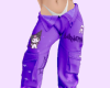 Purple Flame Cargo Pants