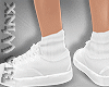 White Sneakers + Socks