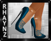 Vintage Blue Lace Heels