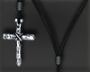 g. black cross necklace