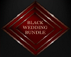 M & LS Black Wed Candles