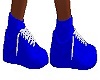 Blue sneakers with socks