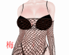 梅 black net bikini
