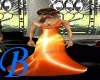 [B] Orange Evening Gown