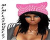 Bonnet Pink Black Hair