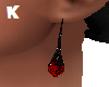 Lily Earrings Red Black