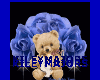 blue roses w/ teddy