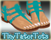 Kid Teal Strappy Sandals