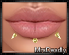   Gold Lip Piercings