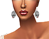 Gray Doll Head Earrings