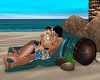 Log Blanket Beach Kiss