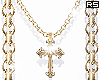 $. Gold Necklace Cross