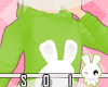 !S_Rabbit hoodie green|F