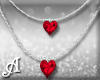 Red Heart Duo Necklace