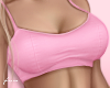 f. pink satin crop top