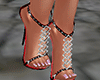 red /silver sandal