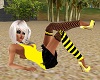 Striped stocking Yellow