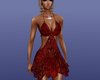 crimson lacey dress