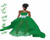 SATIN N LACE GREEN GOWN