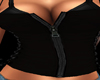 Black Corset Zipper Top