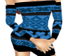 blue heart sweater dress
