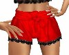 RED/BLACK LACE SHORTS