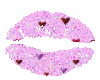 Pink Heart GLitter Lips