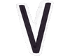 V Letter (Black/White)