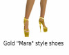 Gold "Mara" style shoes