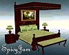 Antique Royality Bed Grn