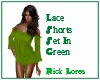 Lace Shorts Set In Green