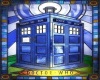 stained glass TARDIS
