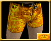 Brass velvet shorts