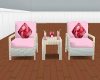 Pink Rose Chairs