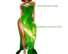 bright green gown