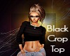 *S* Black Crop Top