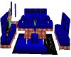 blue black couch