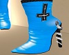 LATEX BOOTS BLUE