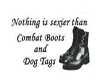 Combat Boots & Dog Tags