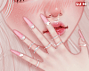 w. Pink Nails + Rings