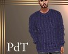 PdT Blue Ribknit Sweater