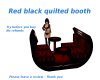 Red black quilted booth