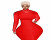 Red Turtle Neck Dress