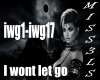 I wont let go