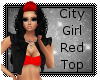 City Girl Red Top