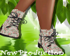 WhiteFlower Combat Boots