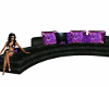 sofa violet et noir