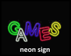 Games~neon sign